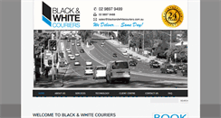 Desktop Screenshot of blackandwhitecouriers.com.au