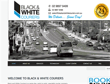 Tablet Screenshot of blackandwhitecouriers.com.au